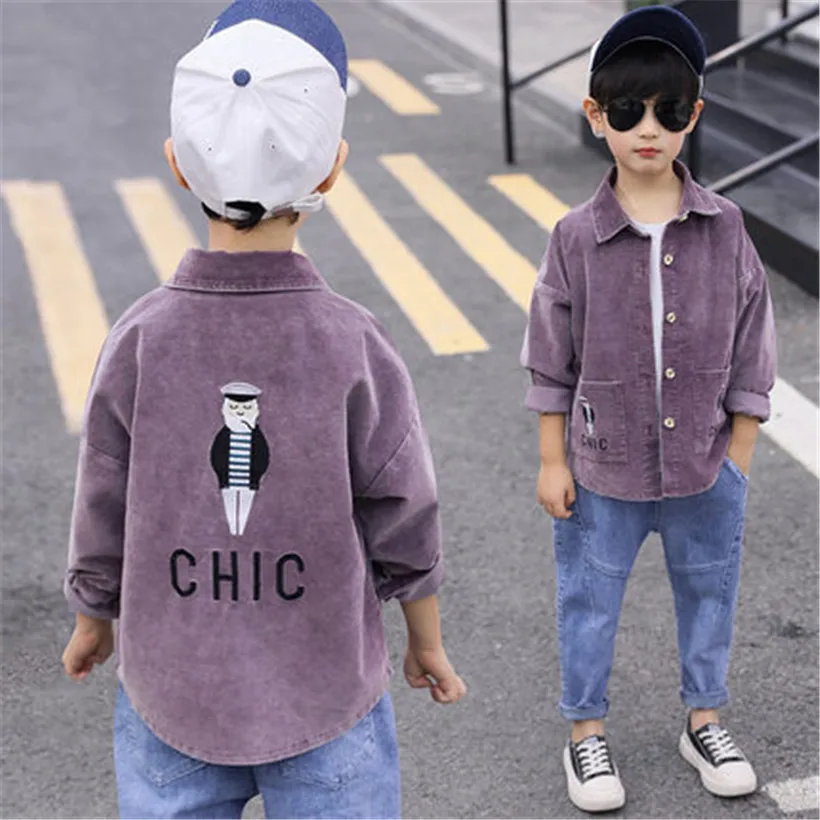 Рубашки для мальчиков высшего качества школьная форма одежда хлопковая детская 4