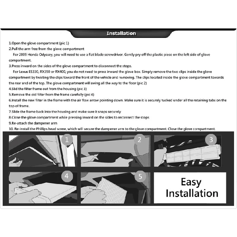 1 шт. воздушный фильтр для салона автомобиля пыльца салонный активированный