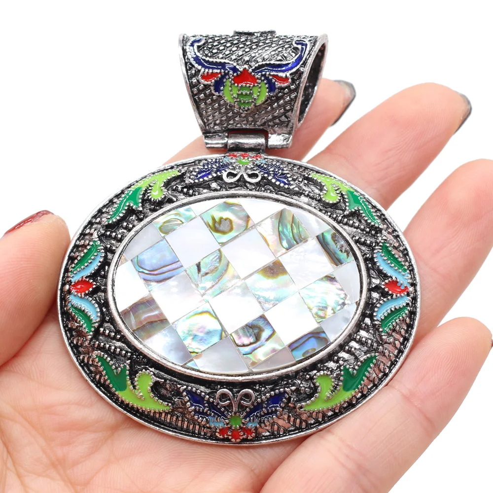 

Natural Stone Pendants Retro Oval Alloy Pendant Crystal Agates Stone Pendant Charms for Jewelry Making Necklace Bracelet Gift