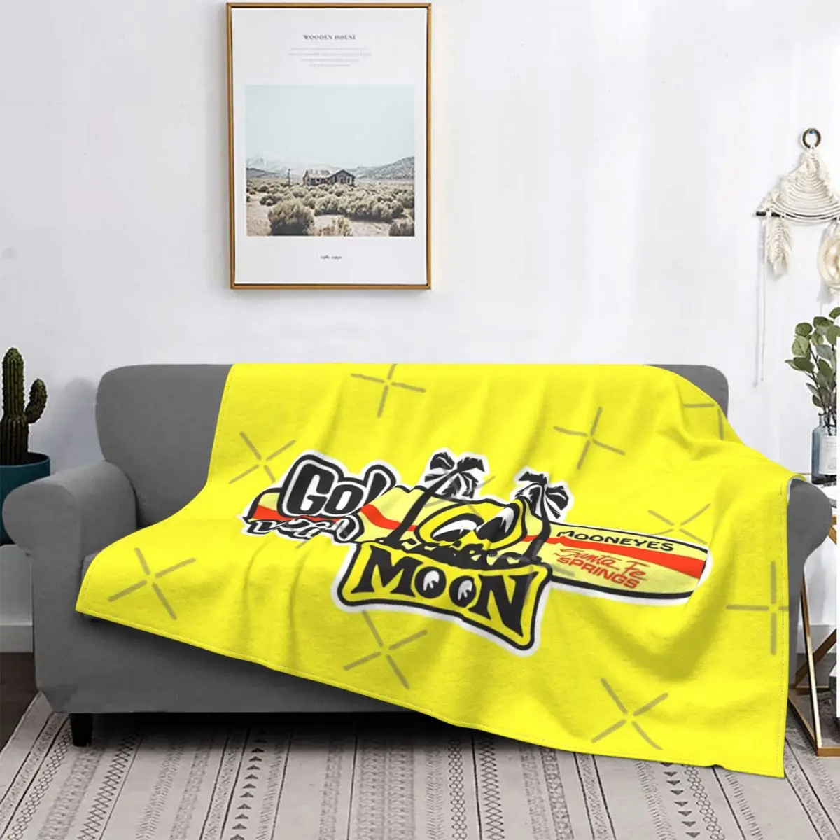 

Funda de cama a cuadros con ojos de Luna, cubrecama Kawaii con ojos de Luna, Horiz
