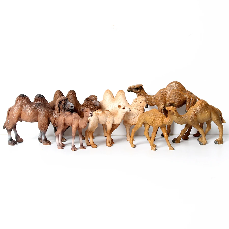 Реалистичная ручная роспись Wildebeest Ослик верблюд Moose Wild Life фигурка животного