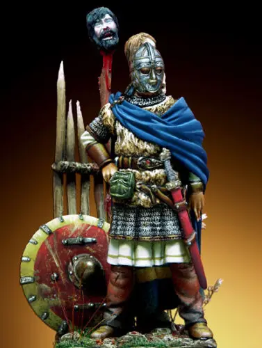 

1/32 54mm ancient man warrior stand 54mm Resin figure Model kits Miniature gk Unassembly Unpainted