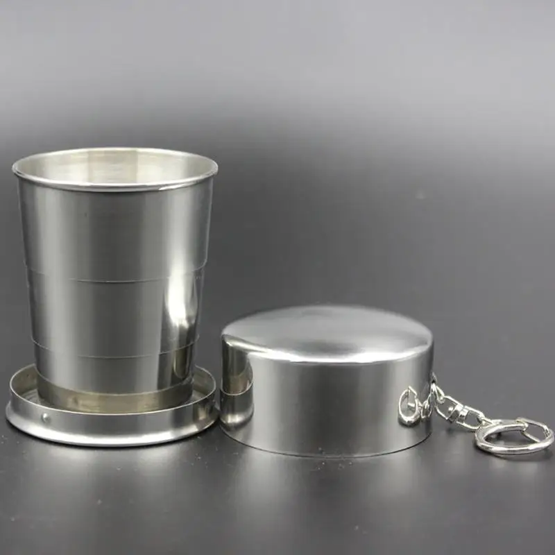 

75ml/150ml/250ml Steel Portable Outdoor Travel Folding Collapsible Cup Telescopic