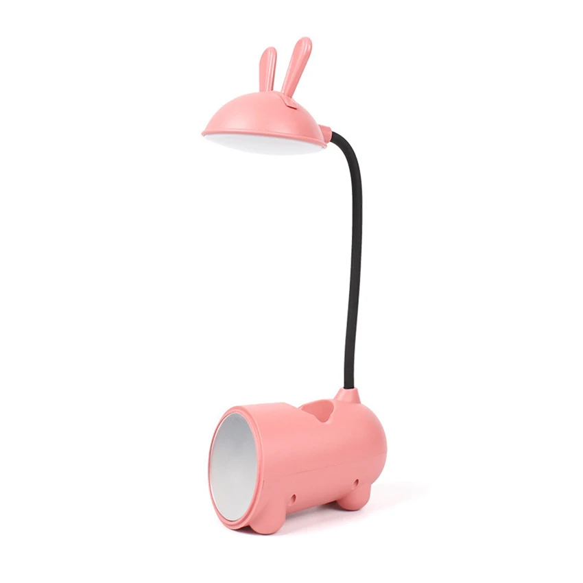 

LED Desk Lamp with Pen Holder, Mirror, USB Charging Port, Stepless Dimming, Touch Control, Eye-Caring Office Lamp for Reading