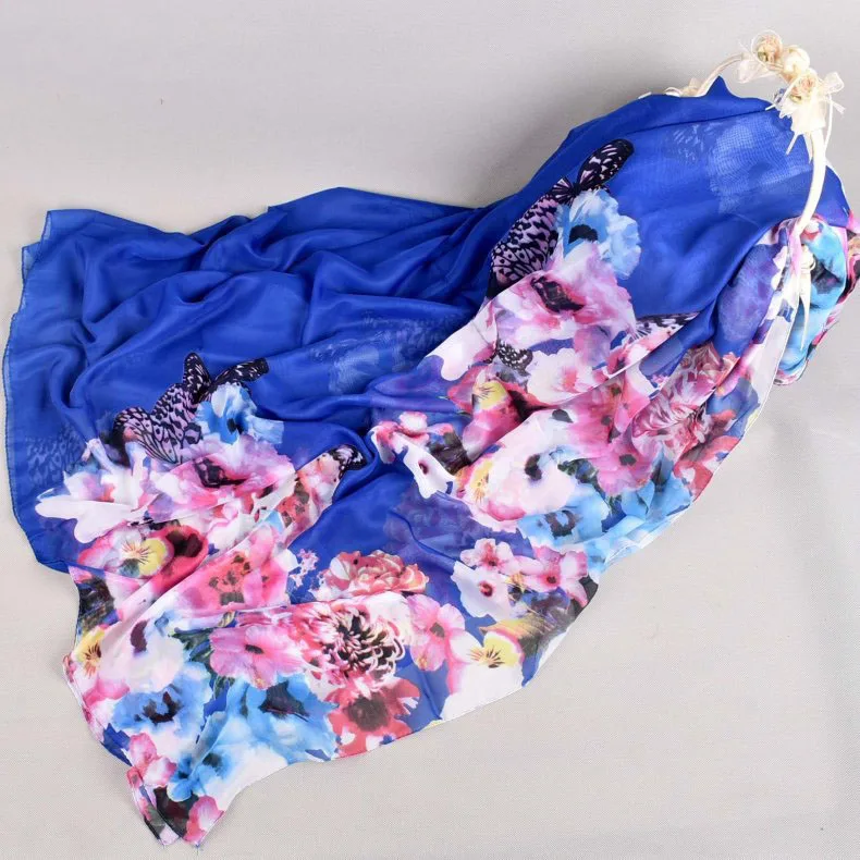 2020 200 см большой размер искусственная бабочка Шелковый квадратный хиджаб