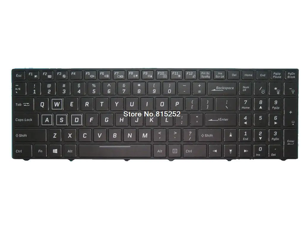 Клавиатура для ноутбука Skikk 17EP87 с рамкой, новая черная немецкая клавиатура GR/США с подсветкой