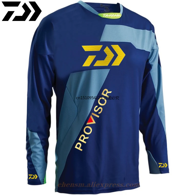 

New Arrive Plus Size Autumn Daiwa Dawa Men Fishing Shirt Breathable Hygroscopicity Quick Drying Anti-UV Fishing Clothing XS-5XL