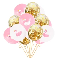 1015pcs white pink graceful swan latex balloons for wedding birthday party decoration balloons kids baby shower favors air ball