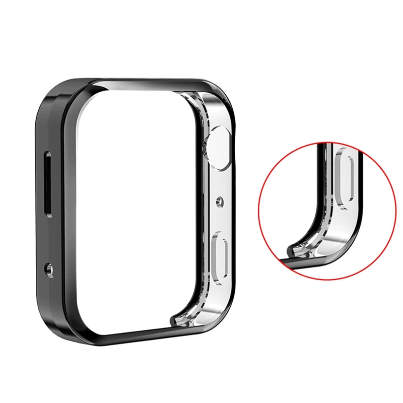 TPU чехол для часов, мягкий чехол для часов, защитный чехол для Xiaomi Watch, черная пленка