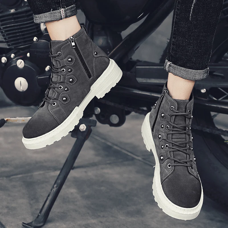 Осенние мужские ботинки новые мотоциклетные Martin челси повседневная обувь