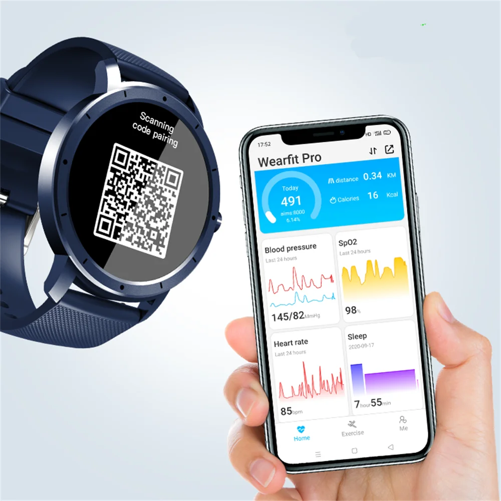 

Smart Watch Round Sport Waterproof Smartwatch Men Women Fitness Tracker Blood Pressure Monitor SmartWatch Clock for Xiaomi PK P8