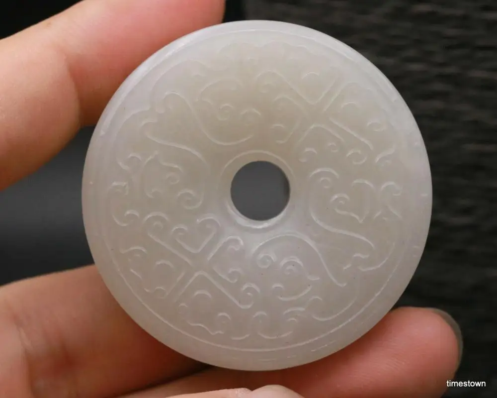 Большой Талисман с сокровищами топ китайский Хэтянь нефрит вены быка облако