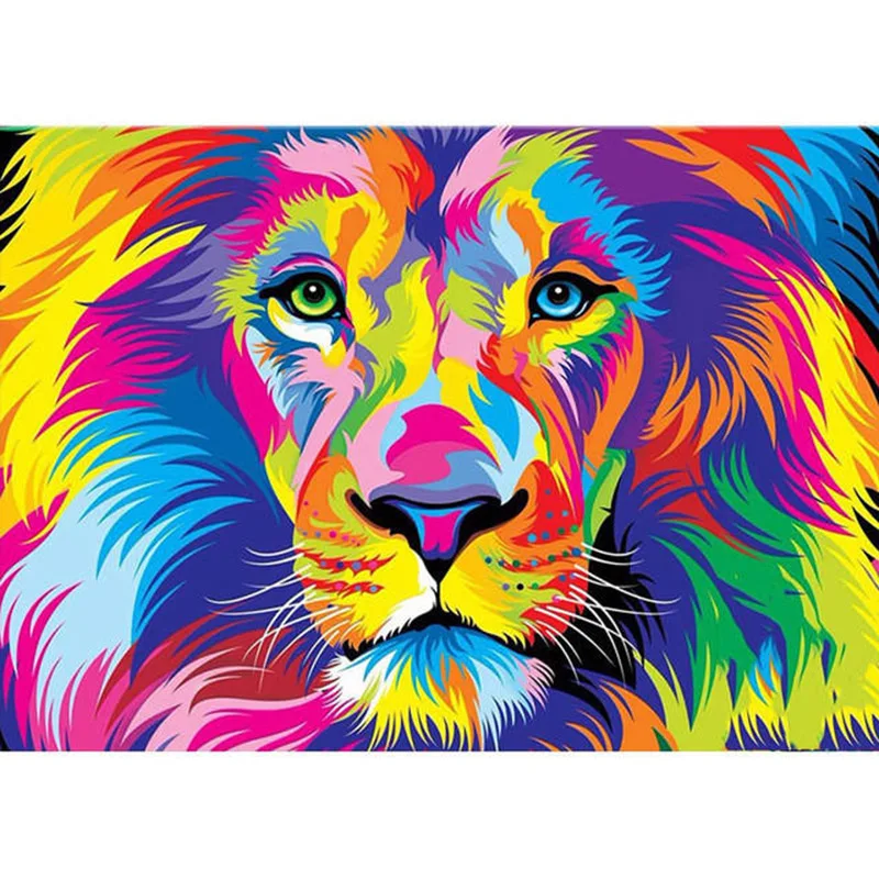 

full diamond painting 5D DIY diamond Colored lion