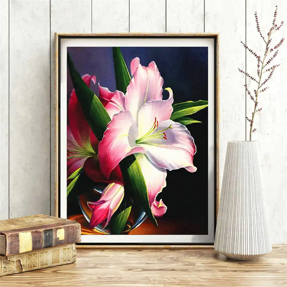 AZQSD Diamond Painting Flowers Cross Stitch New Embroidery 2019 Rhinestones Pictures Full Display Home Decor Needlework | Дом и сад