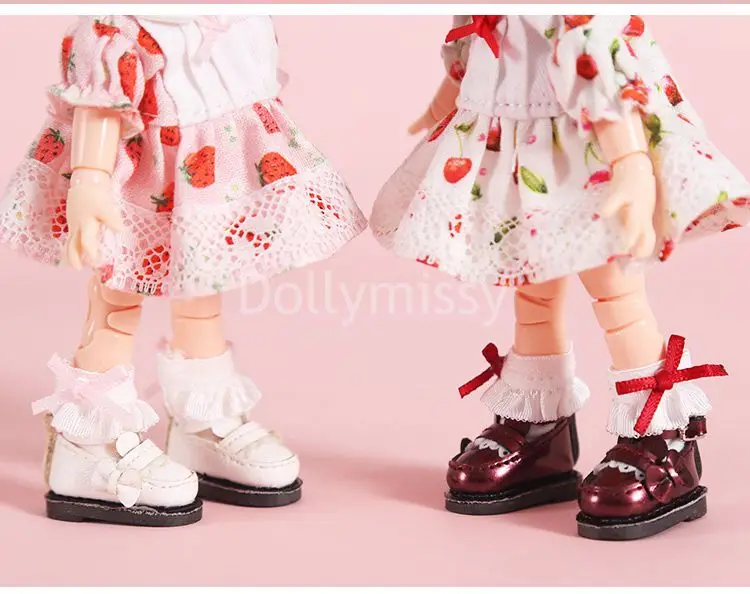 1 пара мини милые кукольные носки с бантиком для OB11 1/12BJD, holala, Obitsu 11 кукольные короткие носки для кукольной обуви аксессуары для носков