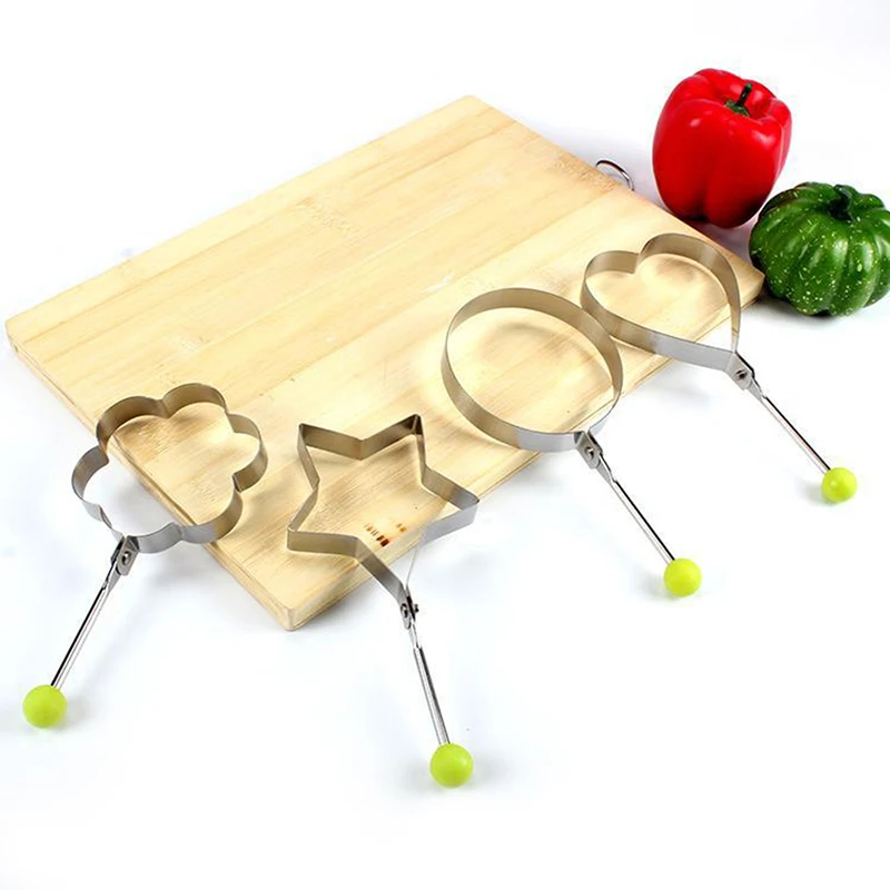 

5 Style Stainless Steel Fried Egg Pancake Shaper Omelette Mold Frying Egg Mould Rings Cooking Tools Kitchen Accessories