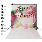 Laeacco фон для фотосъемки на день рождения с зонтиками воздушными шарами цветами фламинго для портретной детской фотосъемки фоны для фотосъемки