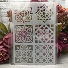 1 шт. 26*17 см Мандала Рамка DIY Многослойные трафареты настенная живопись раскраска для скрапбукинга декоративная открытка для альбома шаблон для тиснения