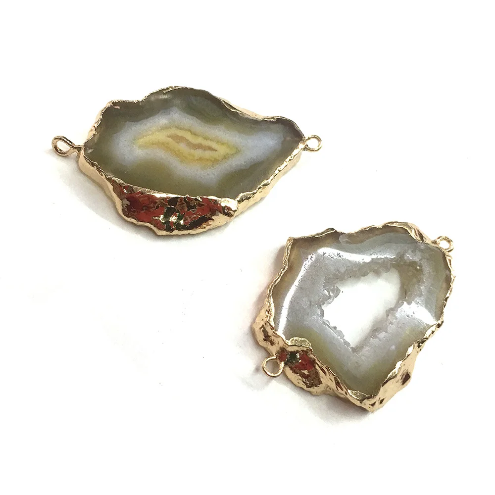 Асимметричный позолоченный Желтый агат ожерелье с кулоном рейки исцеляющий