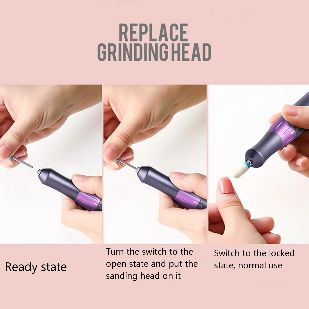 

Portable 30000 RPM Handpiece Strong Control Box Electric Nail Drill Polish Machine Manicure Nail Drill Art Tool Set LED Display