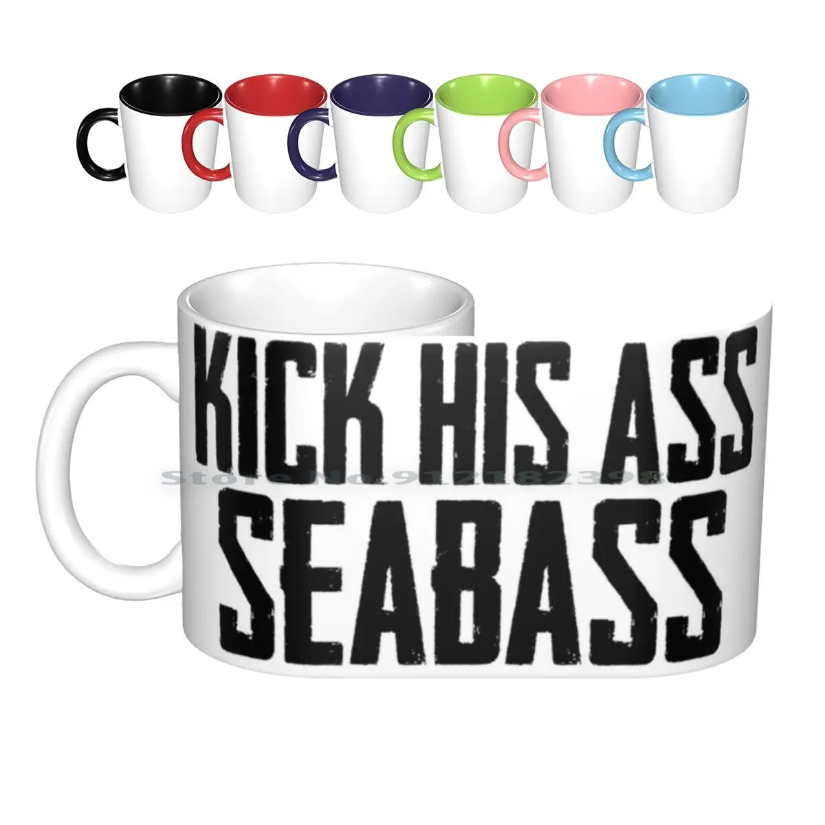 

Керамические кружки Seabass, кофейные чашки, молочный чай, кружка, глупый и дамбер, морской хвост, отбивать его, морской хвост, Джим карри, юмор