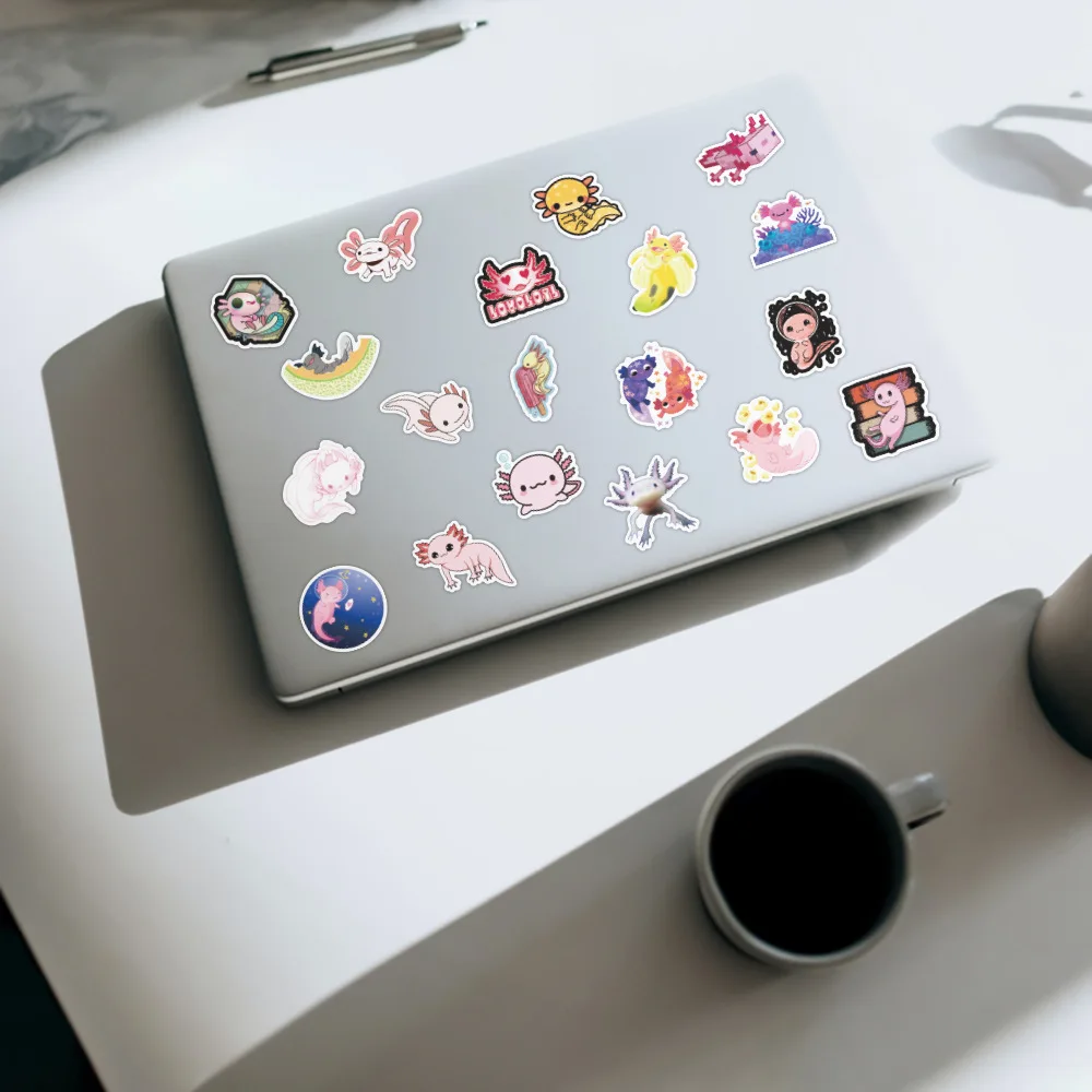 103050pcs cute animal axolotl graffiti stickers cartoon decals kids toy diy diary suitcase scrapbook phone laptop car sticker free global shipping