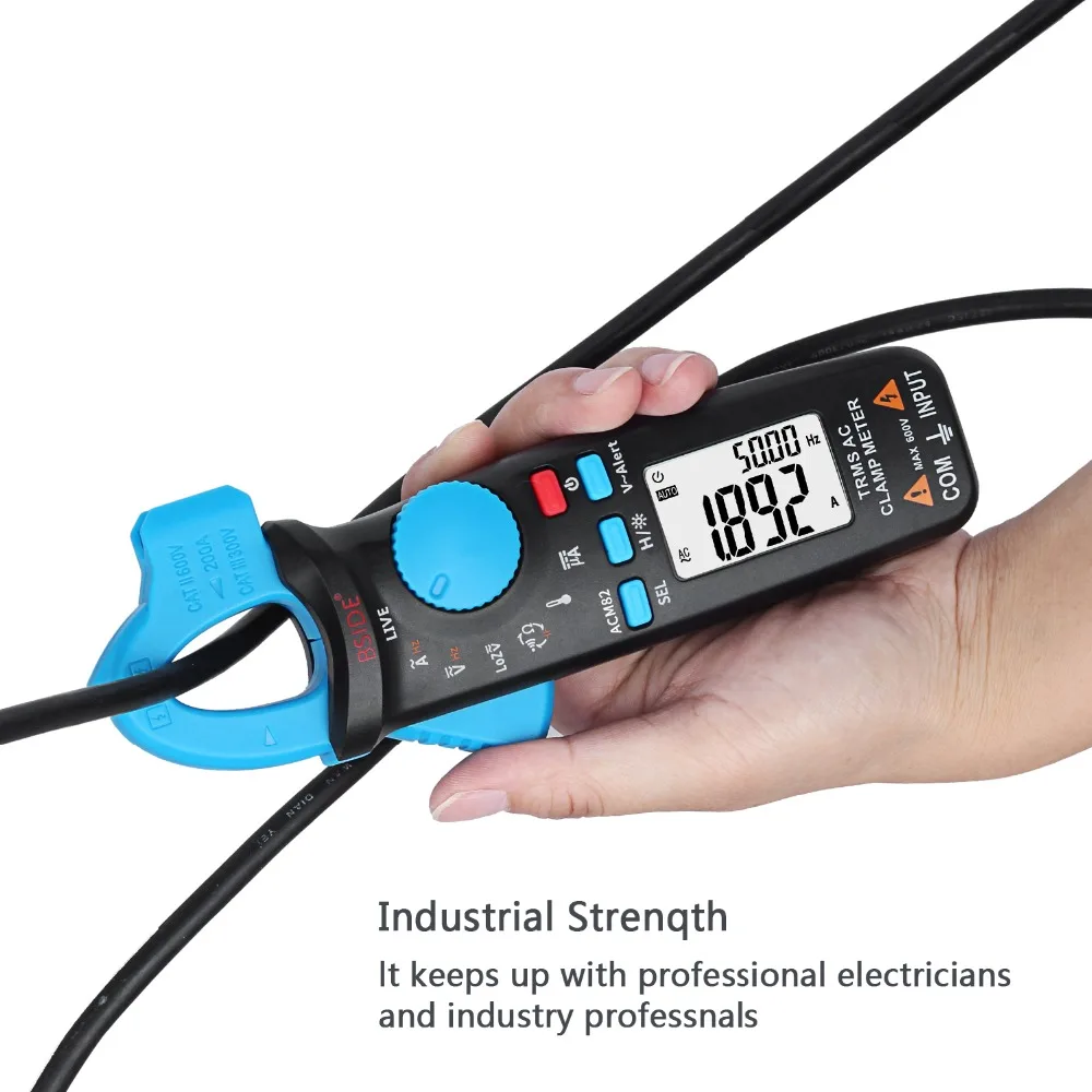 Bside ACM82 цифровой истинный RMS мини-хомут Автоматический диапазон 0 001a тестовый Гц