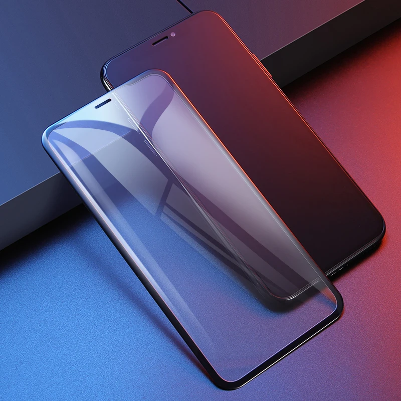 KISSCASE Tempered Glass For iPhone XR X 10 XS Max Carbon Fiber Full HD Screen Protector Round Curved Protective Film | Мобильные