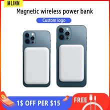 1:1 Original For iPhone Back Battery Pack Portable Magnetic Wireless Charging Power Bank For iPhone 12 13 Pro Max Mini Powerbank