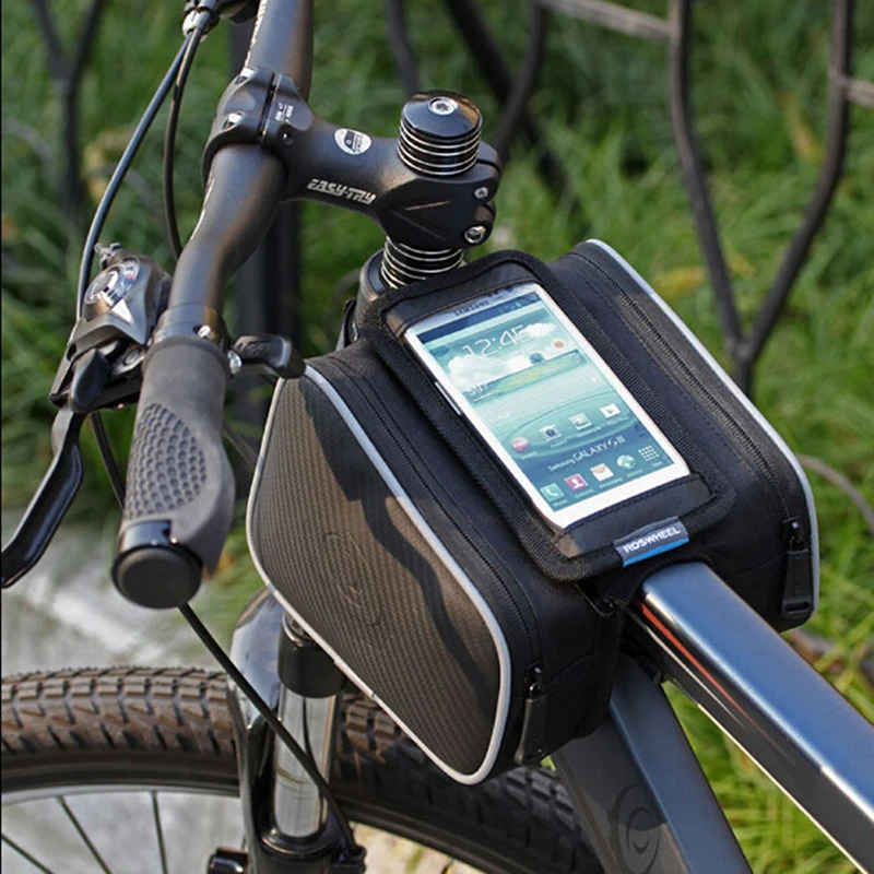 

Cycling Bag Bike Bicycle Front Top Tube Frame Pannier Double Saddle Bag Pouch Phone Holder Bicycle Accessories
