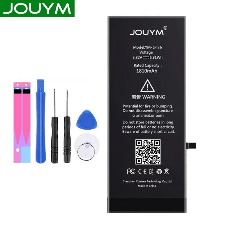 

JOUYM Cell Phone Battery for iPhone 6S 6 7 8 Plus 5S 5 SE 6plus Replacement Bateria for iPhone6 iPhone7 iphone5s + Free Tools