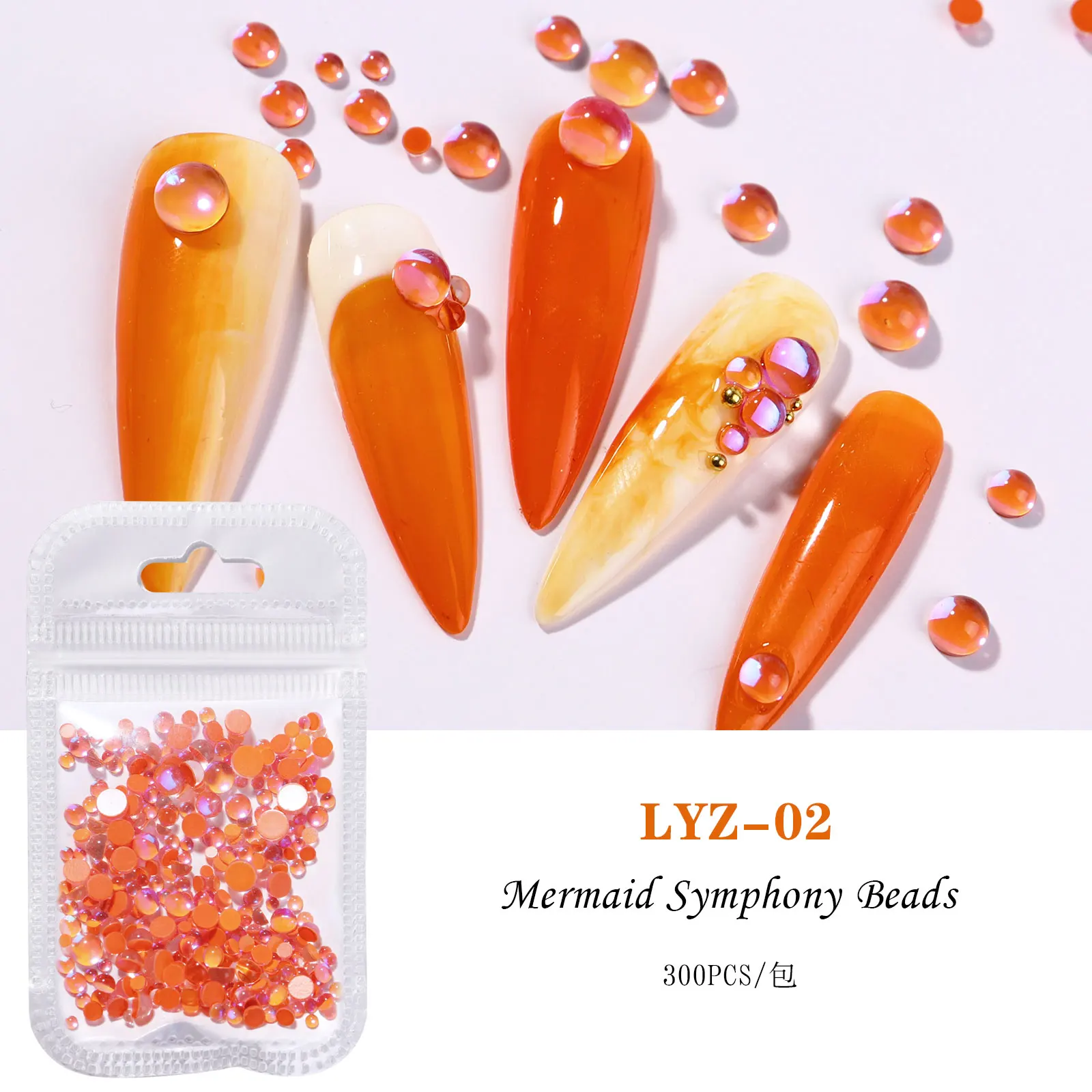 

1 Pack Flatback Nails Rhinestones Mixed Sizes Tears Style Of Mermaid Nail Art Decoration Stones Shiny Gems Manicure Accessories
