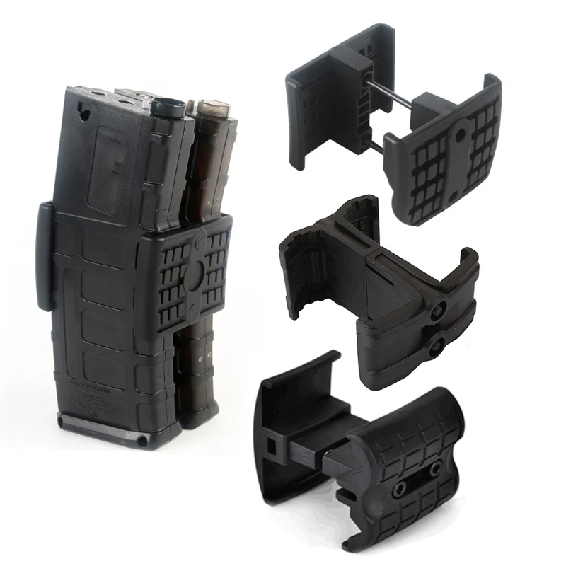 

Tactical Rifle Dual Magazine Clip for AK 47 M4 MAG59 MP5 Hunting Parallel Connector Coupler Link Magazine Speed Loader