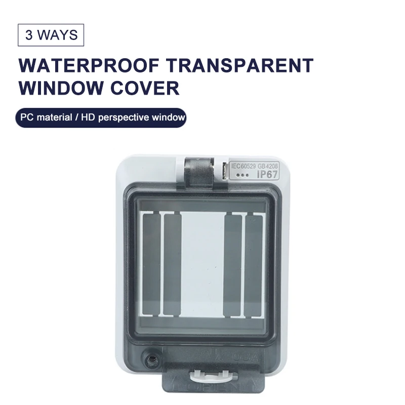 3 WAYS Circuit Breaker Transparent Waterproof Box Window Distribution Protect Cover Monitor Observation Ip67 |
