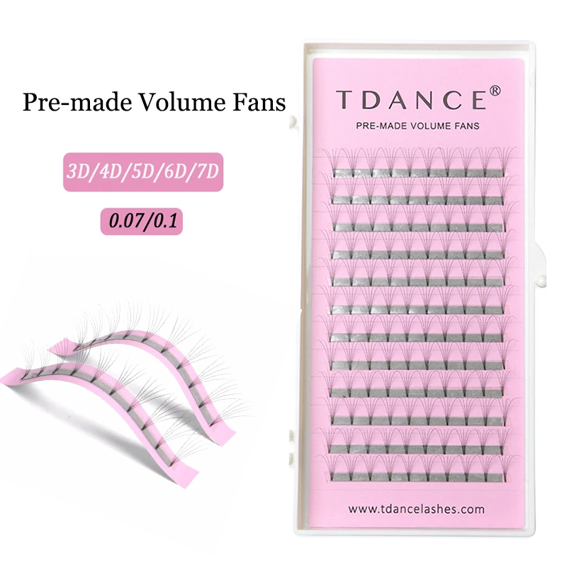 Tdance предварительно сделанные Пышные ресницы веера 12 строк короткие расширение