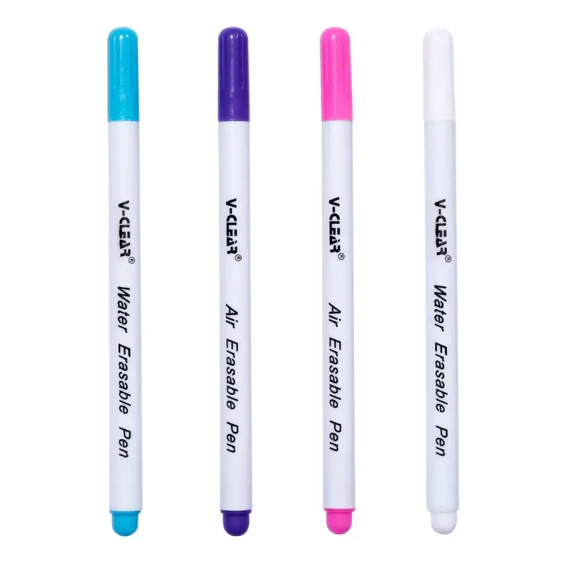 

2021 New 4pcs Air Erasable Pen Water Soluble Marker Auto-Vanishing Pen For Fabric Marking DIY Sewing Crafts