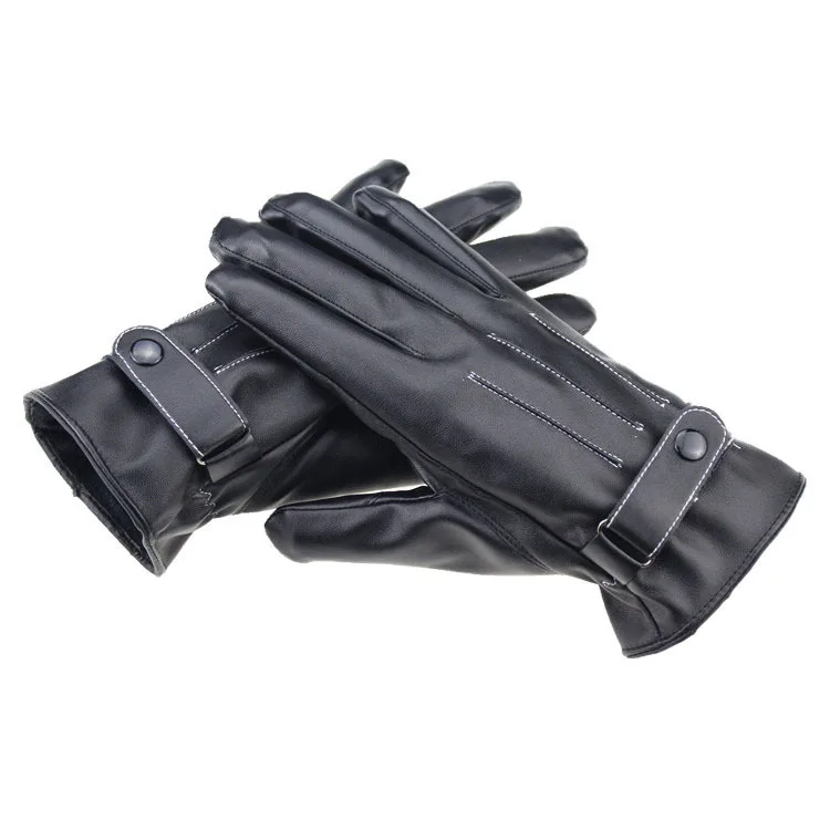 

Winter PU touch screen gloves for men's waterproof and warm non-slip touch screen motorcycle ski outdoor riding