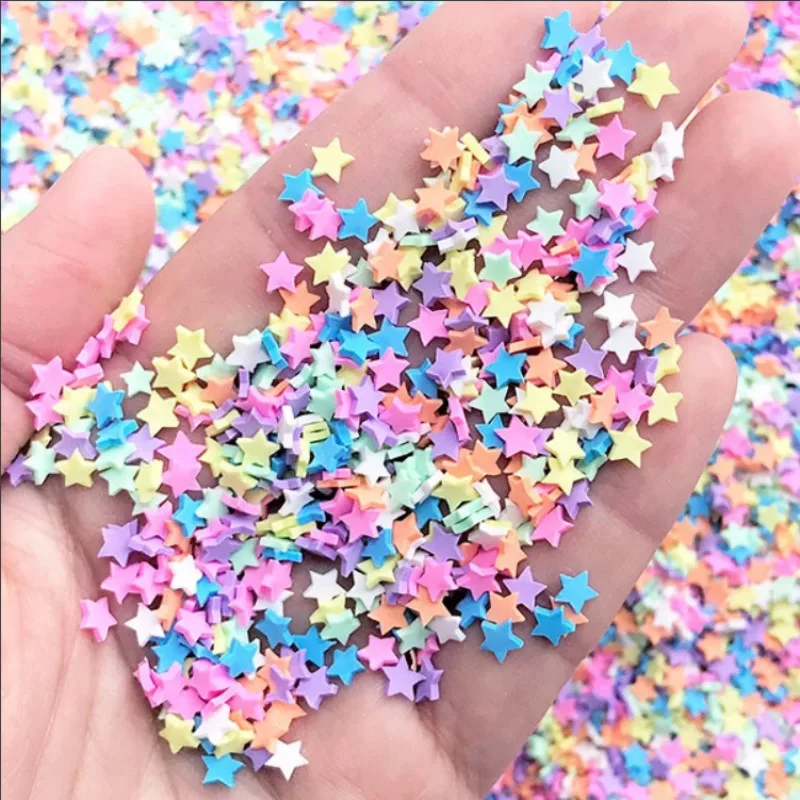 Поддельные звезды Toppings искусственная еда DIY радуга смешивание Kawaii конфетти