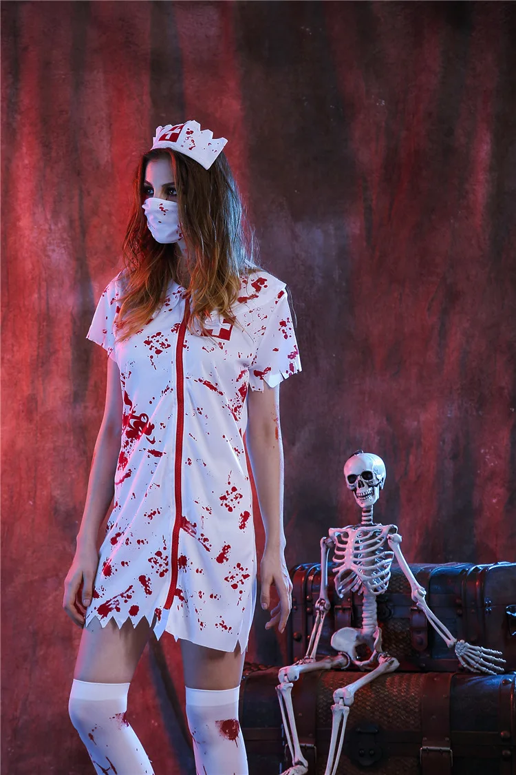 Взрослый костюм для косплея медсестры врача зомби костюмы на Хэллоуин мужчин