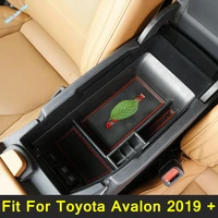 lapetus car styling armrest center storage box container glove organizer case for toyota avalon 2019 2022 black accessories