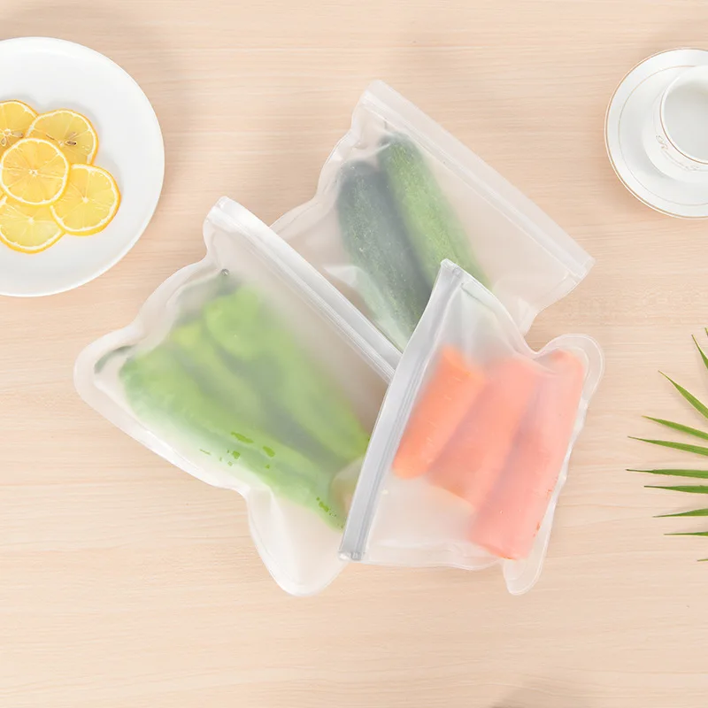 Многоразовый мешок для хранения еды Силиконовый Ziplock герметичный мешок для еды сэндвич/закуски/фрукты продукты на молнии Топ Контейнер Сумки