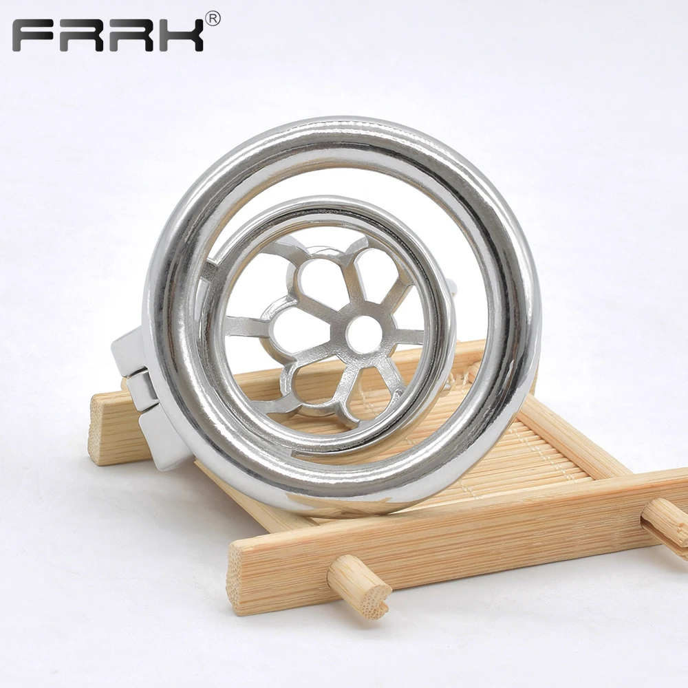 FRRK Короткий Мужской клетка целомудрия для пениса БДСМ Секс игрушки Для мужчин