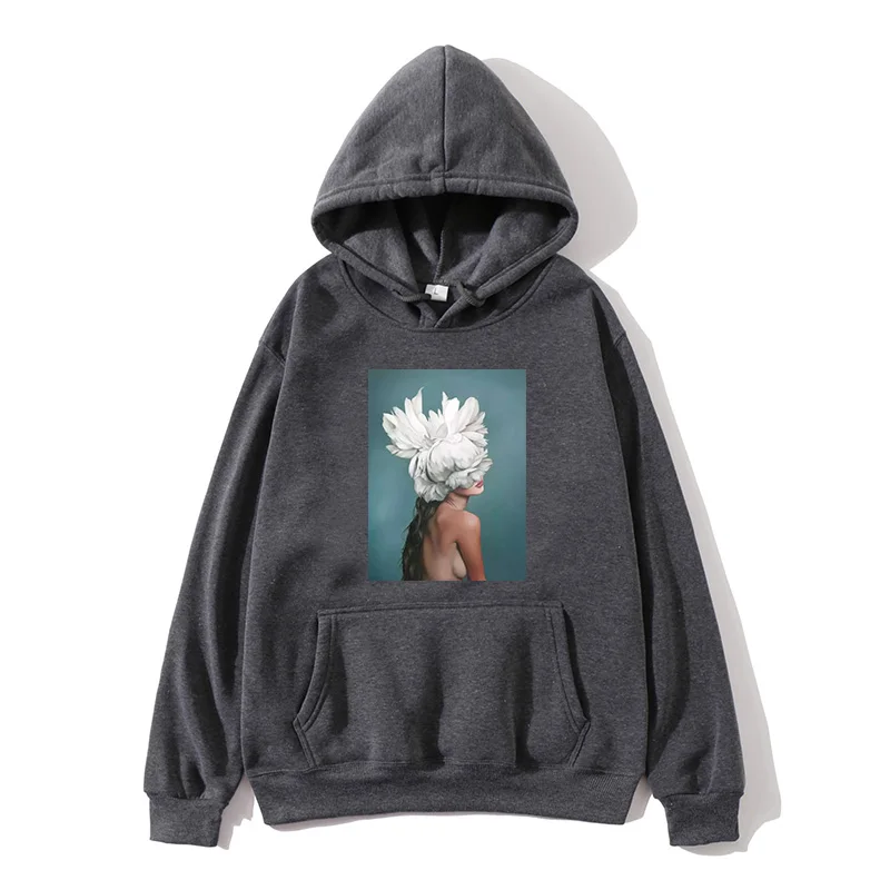 Брендовая толстовка с красивым принтом в стиле хип хоп 2019 Зимняя Повседневная