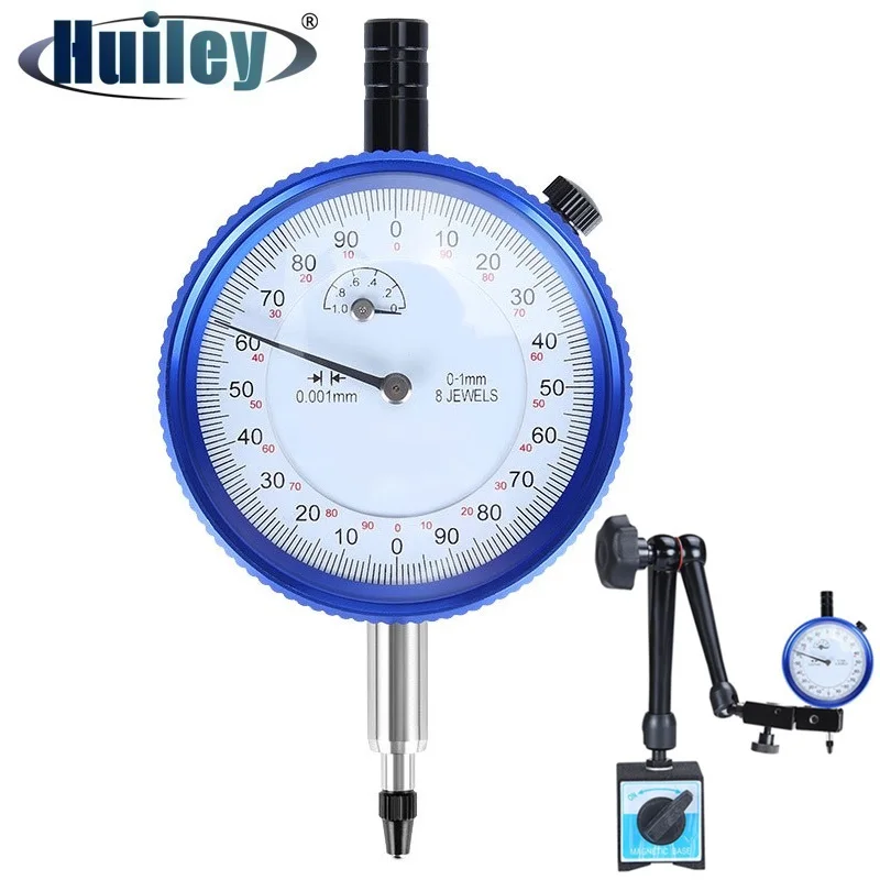 0-1mm Analog Dial Indicator Gauge 0.001mm Accuracy Pointer Dial Gauge Professional Instrument Measuring Tools