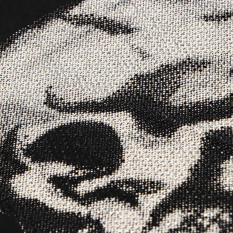 

Italian starbag pp Hexagonal skull high quality men's T-shirt, short sleeve round neck, black white Colored diamondcotton cloth