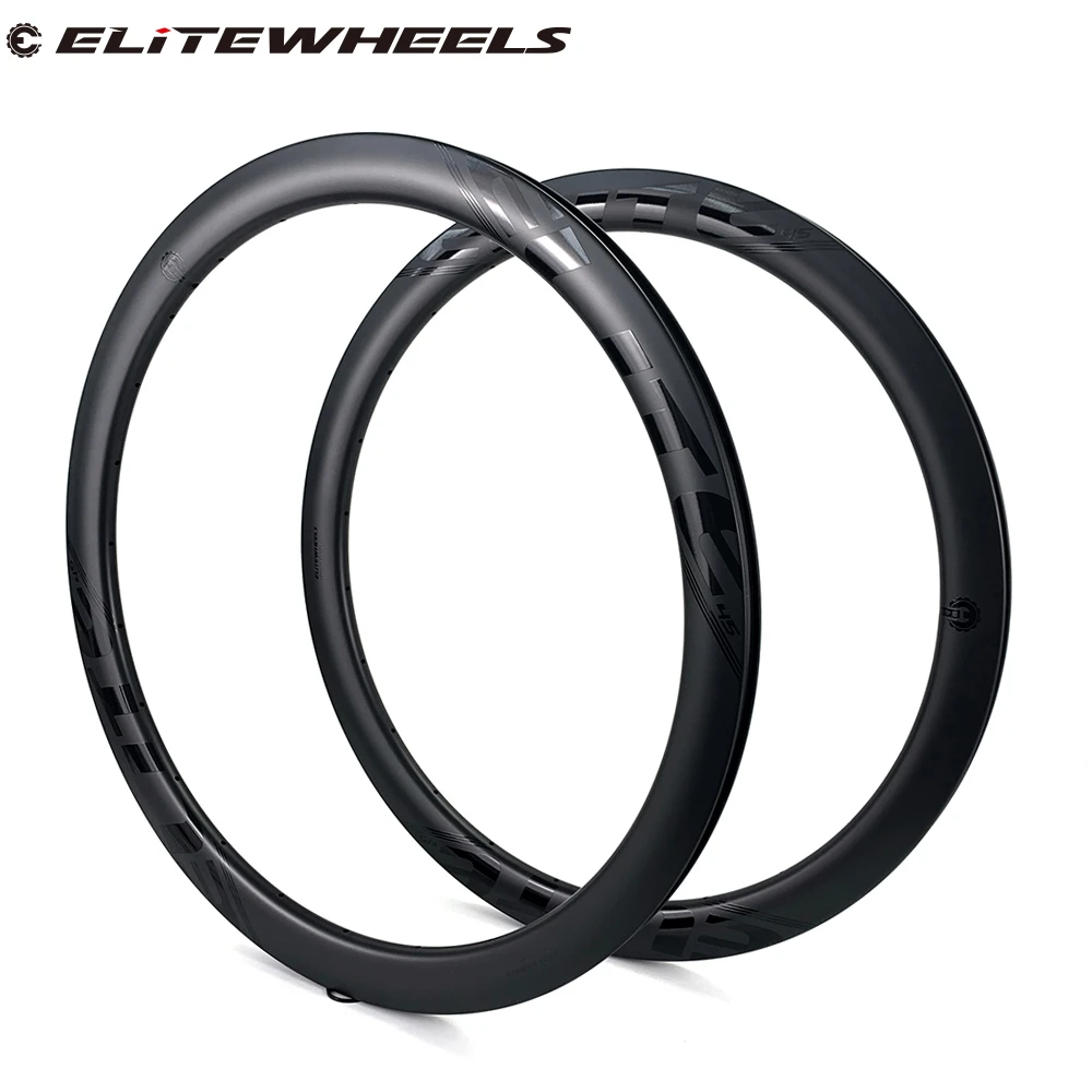 ELITEWHEELS 700c дорожный диск углеродный обод 45 мм Глубина бескамерная UD матовая