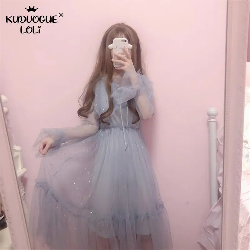 Женское фатиновое платье с высокой талией Сетчатое на шнуровке элегантные