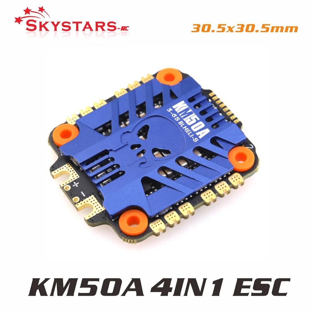 Skystars-placa controladora de velocidad KM50A 3-6S 4 en 1 ESC BLHeli_S ESC, compatible con Dshot150 Dshot300 Dshot600 para Dron de carreras FPV RC-0
