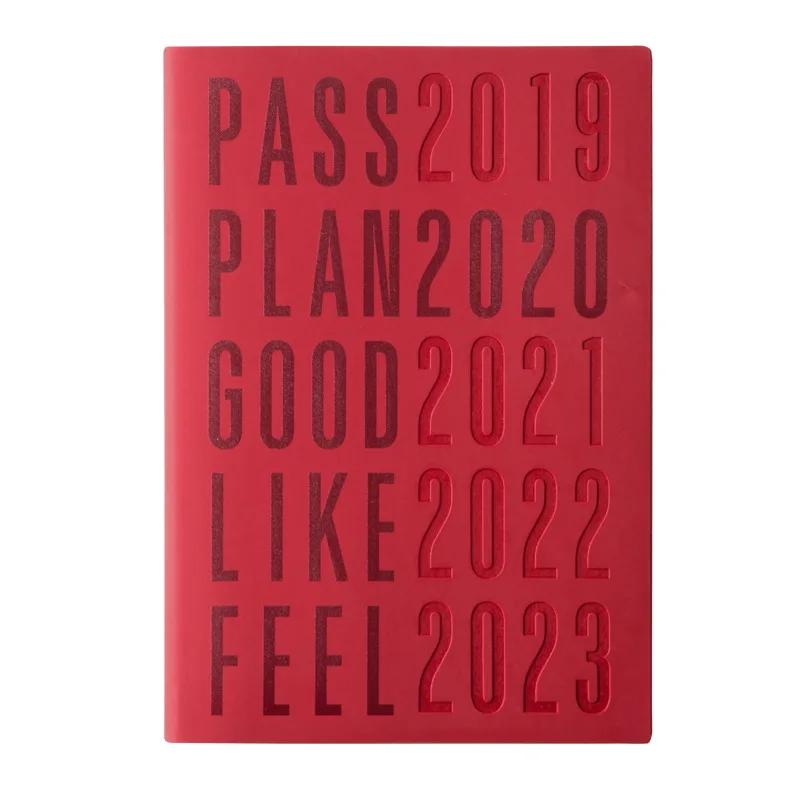 Agenda 2019 2020 планировщик Органайзер А5 красный блокнот Еженедельный ежемесячный