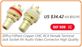 1 пара Позолоченный разъем RCA Разъем Панель Крепление Шасси аудио разъем переборка с гайкой припоя чашки 2 шт